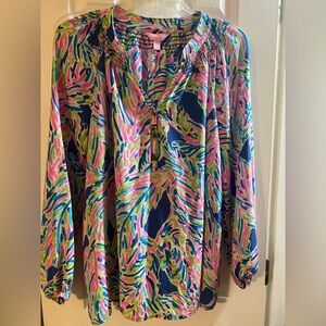 Lilly Pulitzer Elsa Top 100% silk